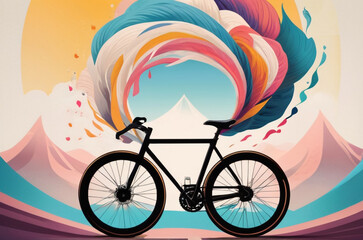 Fototapeta premium World Bicycle Day concept. 