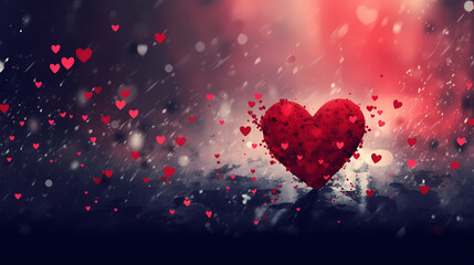 Obraz premium Valentine's Day, love and romance background, background with heart shapes