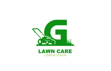 G Letter Lawn care logo template for symbol of business identity