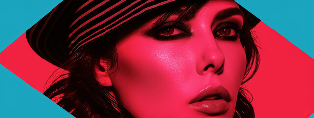 Ethereal Elegance, A Captivating Woman Adorned With a Mesmerizing Hat