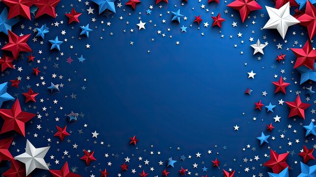 background with stars american flag background Memorial Day vector background generative AI