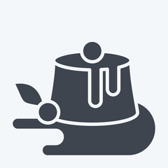 Icon Dessert. related to Cooking symbol. glyph style. simple design editable. simple illustration