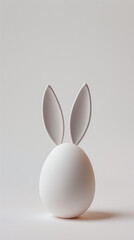 Obraz premium Easter egg with Rabbit ears background