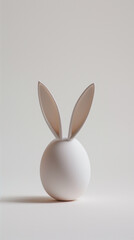 Easter egg with Rabbit ears background