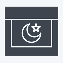 Icon Ramada. related to Ramadan symbol. glyph style. simple design editable. simple illustration