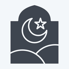 Icon Window. related to Ramadan symbol. glyph style. simple design editable. simple illustration