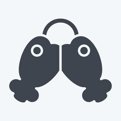 Icon Ornament. related to Chinese New Year symbol. glyph style. simple design editable. simple illustration