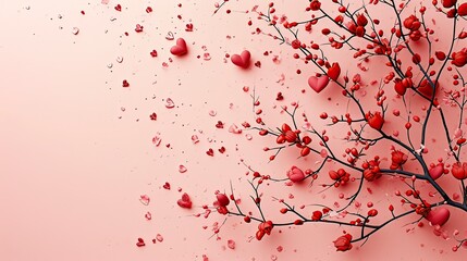 simple minimal backgrounds, festive whimsical Valentine's Day designs generative AI
