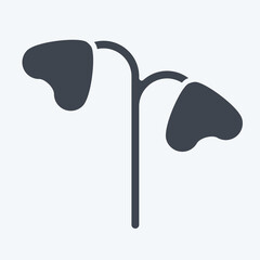 Icon Cress. related to Herbs and Spices symbol. glyph style. simple design editable. simple illustration