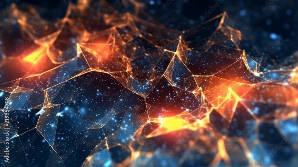 Wall mural abstract digital background can be used for technology ai generative