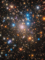 Obraz na płótnie Canvas a dense field of stars in space. AI generative