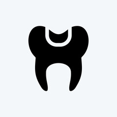 Icon Fillings. suitable for medicine symbol. glyph style. simple design editable. design template vector. simple illustration