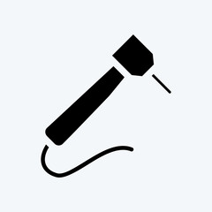 Icon Drill. suitable for medicine symbol. glyph style. simple design editable. design template vector. simple illustration