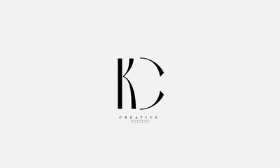 Alphabet letters Initials Monogram logo KC CK K C