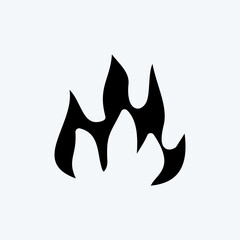 Icon Flammable. suitable for Security symbol. glyph style. simple design editable. design template vector. simple illustration