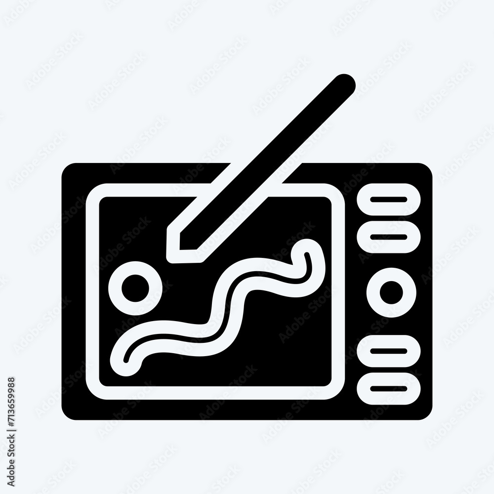 Fototapete icon design. suitable for branding symbol. glyph style. simple design editable. design template vect