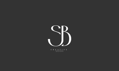 Alphabet letters Initials Monogram logo SB BS S B