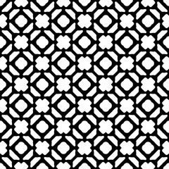Fototapeta premium White background with black pattern. Seamless texture for fashion, textile design, on wall paper, wrapping paper, fabrics and home decor. Simple repeat pattern.