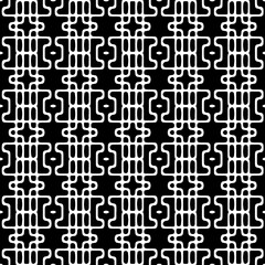 White background with black pattern. Seamless texture for fashion, textile design,  on wall paper, wrapping paper, fabrics and home decor. Simple repeat pattern.