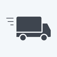 Icon Fast Delivery. related to Black Friday symbol. shopping. simple illustration