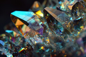 Luminous Crystal Mirage: Abstract Geometric Art