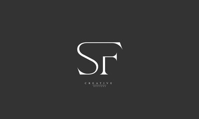 Alphabet letters Initials Monogram logo SF FS S F 