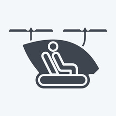 Icon Passanger Drone. related to Drone symbol. glyph style. simple design editable. simple illustration