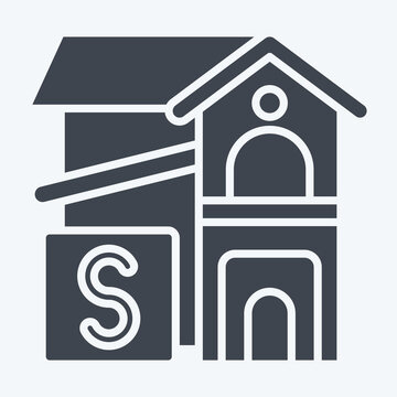 recommend clip art: Icon Rent Room. related to Accommodations symbol. glyph style. simple design editable. simple illustration