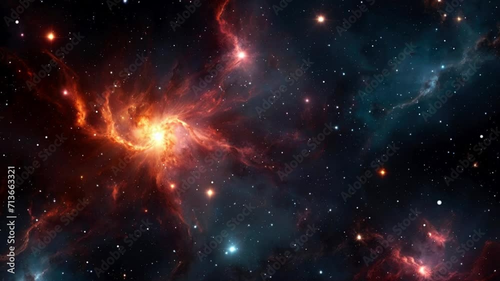Sticker space nebula, created with some elements made with generative ai