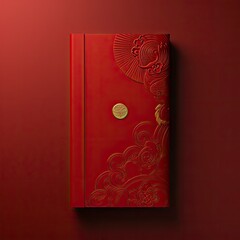 minimalist luxury chinese new year red packet generative ai