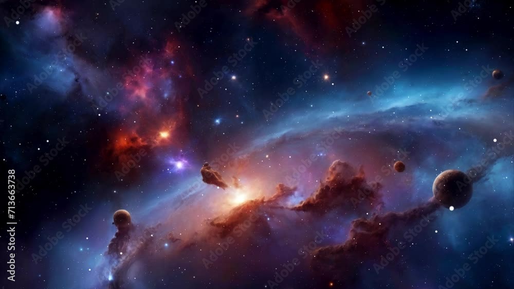 Wall mural space galaxy, created with some elements made with generative ai