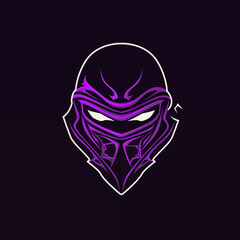 Purple Shadow Ninja: The Stealthy Mascot in Purple and Black