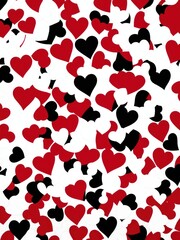 seamless background with hearts or seamless pattern with hearts