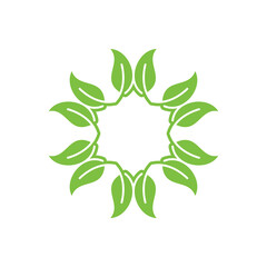 Logo vector green plant nature 