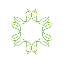 Fototapeta premium Logo vector green plant nature 