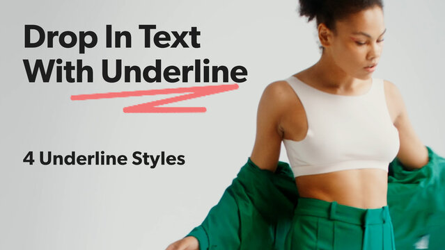 Text Titles Overlay With 4 Underline Styles