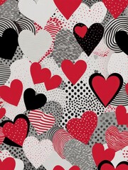 seamless background with hearts or seamless pattern with hearts, seamless background with love or seamless pattern with love