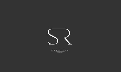 Alphabet letters Initials Monogram logo SR RS S R