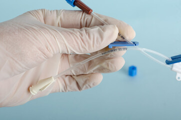 Central catheter kit elements, dilators, channeling needles. Instruments for surgery, surgery...