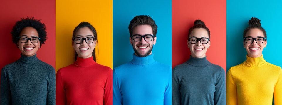 The Harmonious Collective, A Mesmerizing Tapestry of Unified Souls Standing in Galvanizing Unity