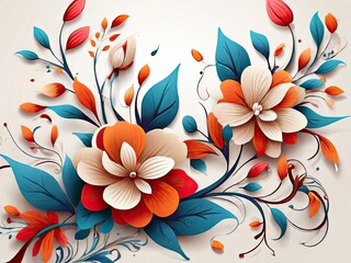 abstract painting roses with color splash  