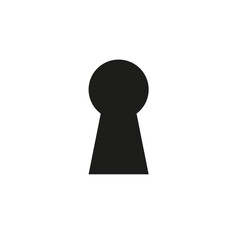 illustration keyhole icon vector flat design on isolated