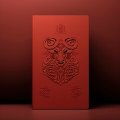 minimalist luxury chinese new year red packet generative ai