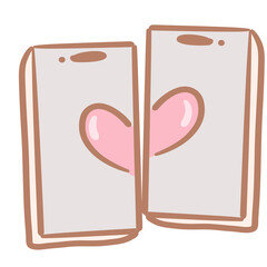 love_valentine day_color_heart wallpaper couple on mobile