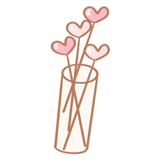 Obraz premium love_valentine day_color_heart flower