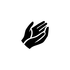 Hand Care Logo Simple Flat Design on White Background