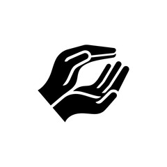 Hand Care Logo Simple Flat Design on White Background