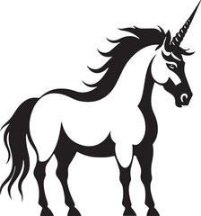 Obraz na płótnie Canvas Unicorn illustration vector silhouette
