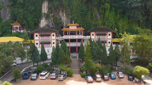 Aerial view of Perak Cave Temple in Ipoh