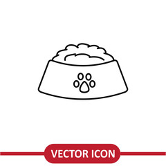 Dog food icon vector flat simple illustration on white background..eps